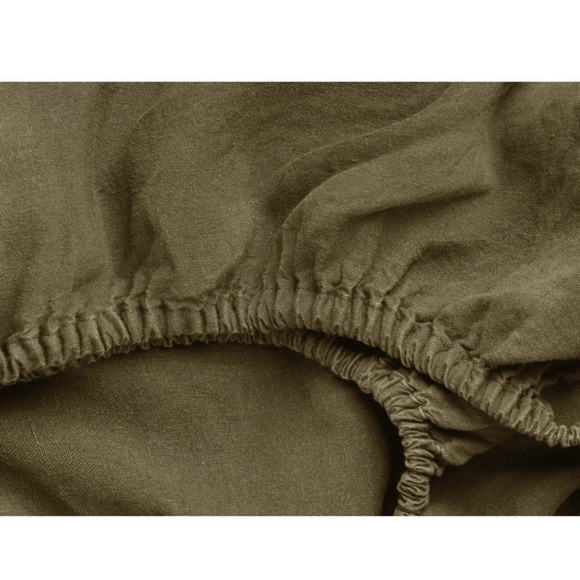 NWT Parachute Home - Linen Fitted Sheet - Size Cal King - Surplus Green Color - Picture 3 of 7